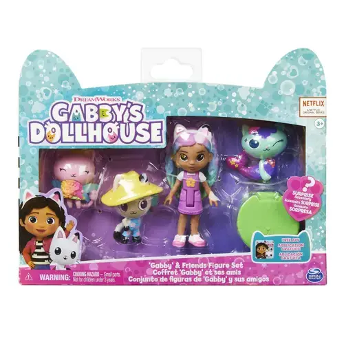 Set 4 figurine Gabby's Dollhouse, Gabby si prietenii ei