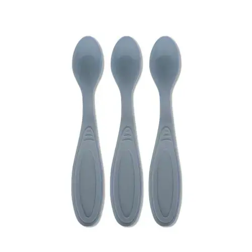 Set de 3 lingurite Lorelli My Friend,  margine rotunjita, 6 luni+, Albastru
