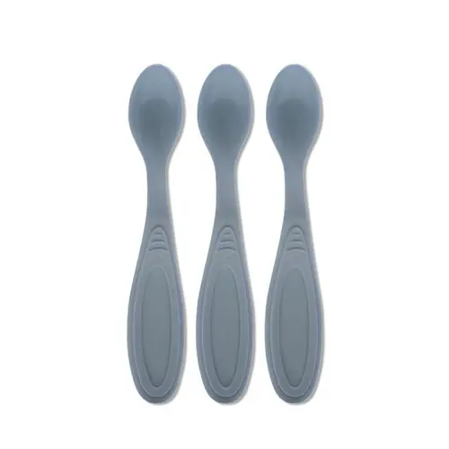 Set de 3 lingurite Lorelli My Friend,  margine rotunjita, 6 luni+, Albastru