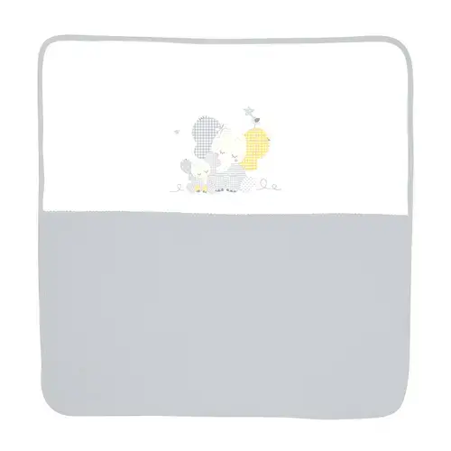 Patura bumbac bebe Lorelli Za Za, 90x90 cm, Gri