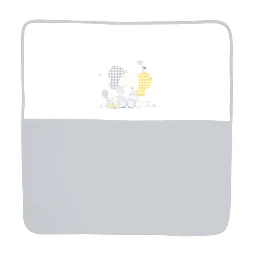 Patura bumbac bebe Lorelli Za Za, 90x90 cm, Gri