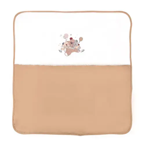 Patura bumbac bebe Lorelli Za Za, 90x90 cm, Crem