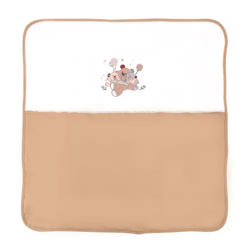 Patura bumbac bebe Lorelli Za Za, 90x90 cm, Crem