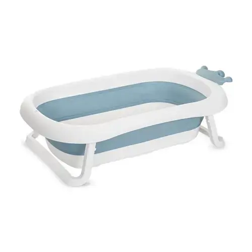 Cadita pliabila pentru bebelusi Lorelli Royal, 83 cm, cu dop de scurgere, Albastru