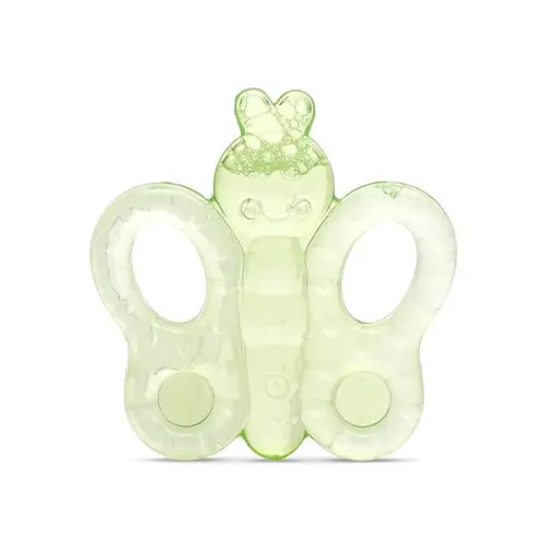 Jucarie de dentitie bebelusi Lorelli Butterfly, refrigeranta, 3 luni+,  Verde