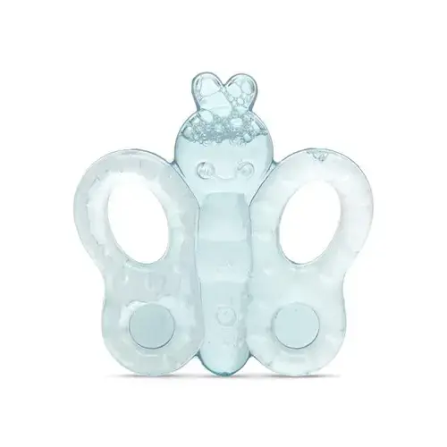 Jucarie de dentitie bebelusi Lorelli Butterfly, refrigeranta, 3 luni+, Albastru