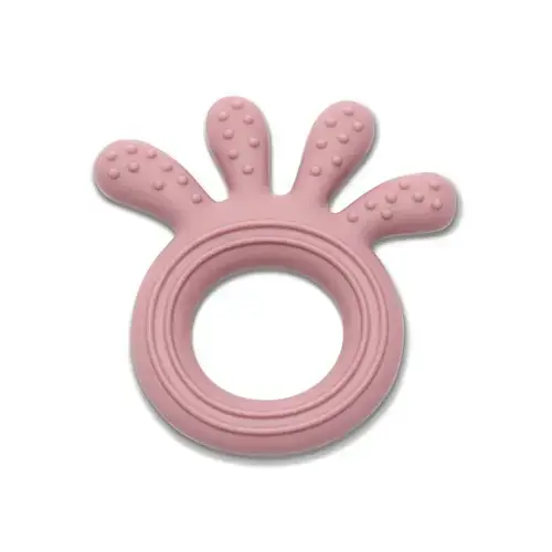 Jucarie de dentitie din silicon Lorelli Octopus, 0 luni+,  Roz