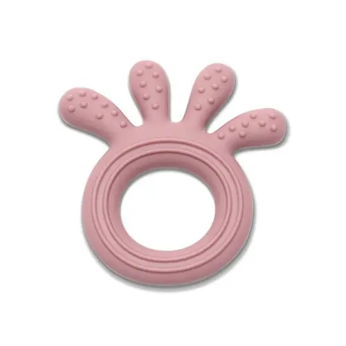 Jucarie de dentitie din silicon Lorelli Octopus, 0 luni+,  Roz