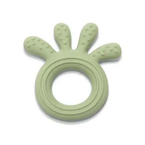 Jucarie de dentitie din silicon Lorelli Octopus, 0 luni+, Verde