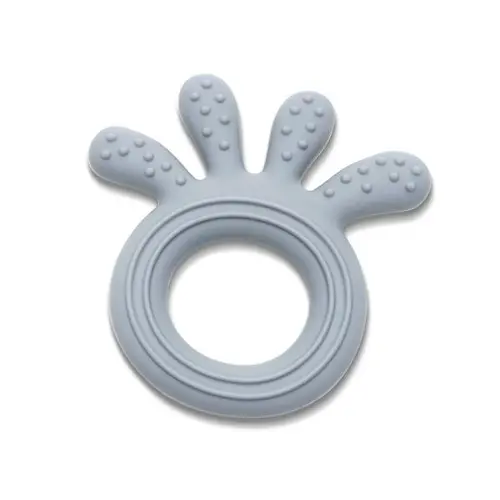 Jucarie de dentitie din silicon Lorelli Octopus, 0 luni+, Gri