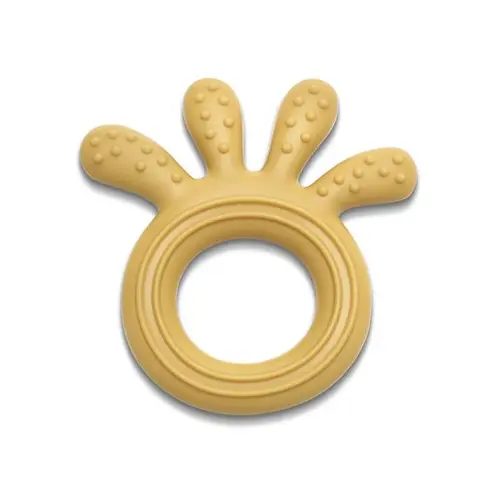 Jucarie de dentitie din silicon Lorelli Octopus, 0 luni+, Galben