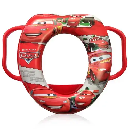 Reductor moale pentru toaleta Lorelli Disney Cars, cu manere, Rosu