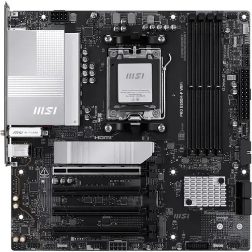 Placa de baza MSI PRO B850M-P WIFI, AMD B850, AM5, DDR5, mATX