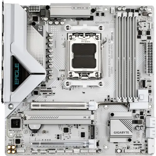 Placa de baza GIGABYTE B850M EAGLE WF6E ICE, AMD B850, AM5, DDR5, mATX