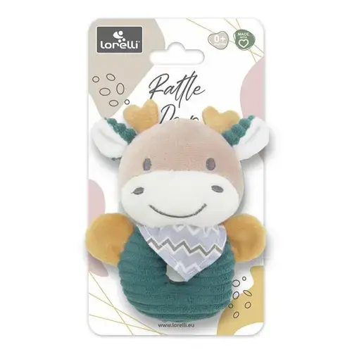 Jucarie de plus Lorelli Cerb, 11 cm, zornaitoare, 0 luni+