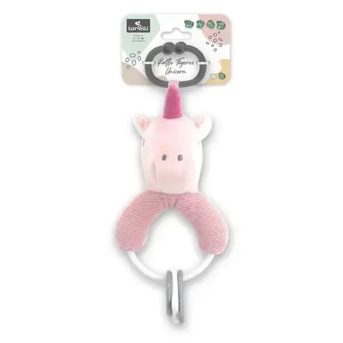 Jucarie de plus Lorelli Unicorn, 20 cm, cu forme geometrice zornaitoare, 0 luni+