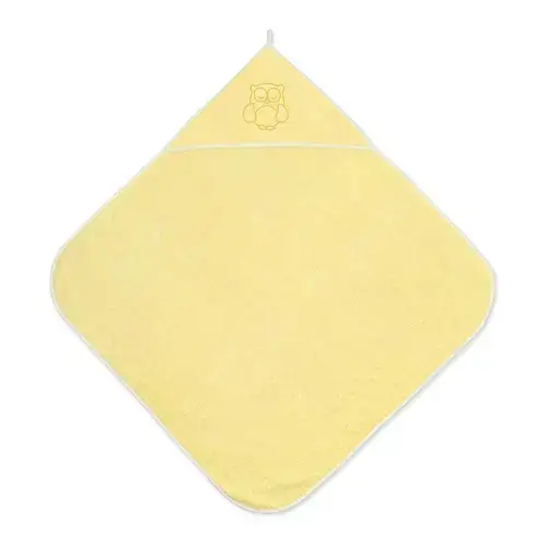 Prosop bebe cu gluga Lorelli, 80x80 cm, Galben