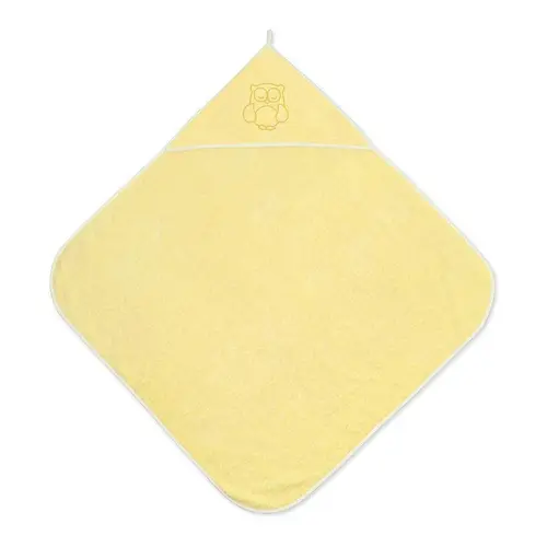 Prosop bebe cu gluga Lorelli, 80x80 cm, Galben