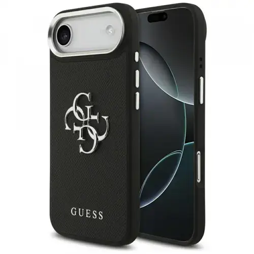 Husa pentru Apple iPhone Air, Guess, 4G Grained Big and Classic Logo, Neagra