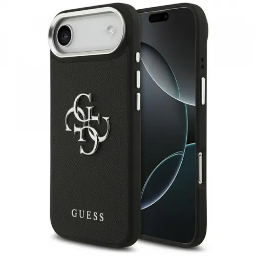 Husa pentru Apple iPhone Air, Guess, 4G Grained Big and Classic Logo, Neagra