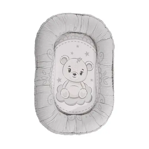 Baby Nest Lorelli, 92 x 58 cm, bumbac ranforce, Gri