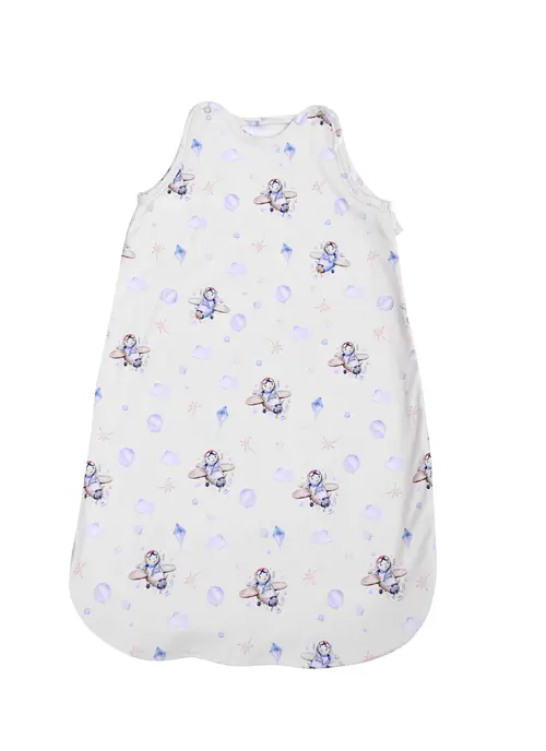 Sac de dormit de vara Lorelli Aeroplane, 95 cm, bumbac ranforce, Alb