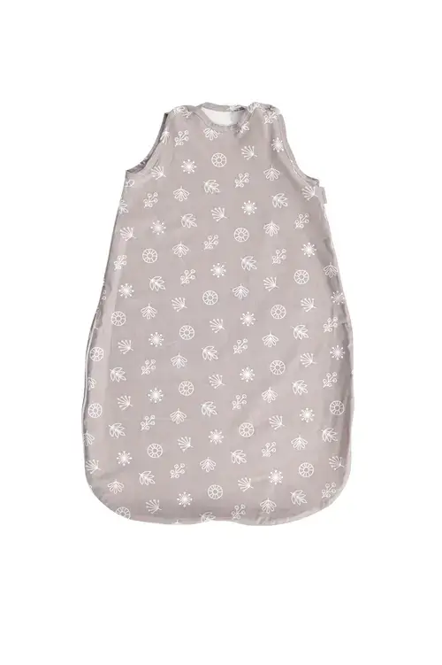 Sac de dormit de vara Lorelli Leaves, 85 cm, bumbac ranforce, Gri
