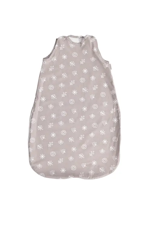 Sac de dormit de vara Lorelli Leaves, 85 cm, bumbac ranforce, Gri