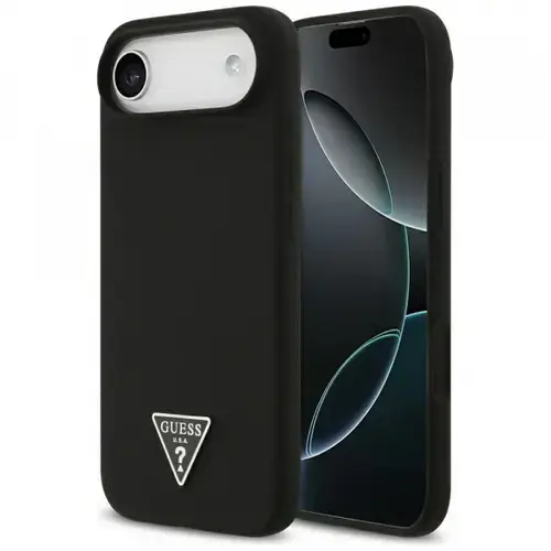 Husa MagSafe pentru Apple iPhone Air, Guess, Triangle Logo, Neagra