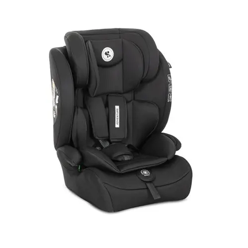 Scaun auto pentru copii Lorelli Adventure, i-Size, R129, 15 Luni-12 Ani, 76-150 cm, tetiera reglabila pe inaltime, sistem de protectie impact lateral, cotiere, calitate premium, Negru