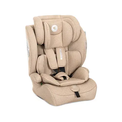 Scaun auto pentru copii Lorelli Adventure, i-Size, R129, 15 Luni-12 Ani, 76-150 cm, tetiera reglabila pe inaltime, sistem de protectie impact lateral, cotiere, calitate premium, Bej