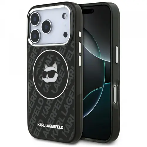 Husa MagSafe pentru Apple iPhone 17 Pro, Karl Lagerfeld, IML Choupette`s Head, Neagra