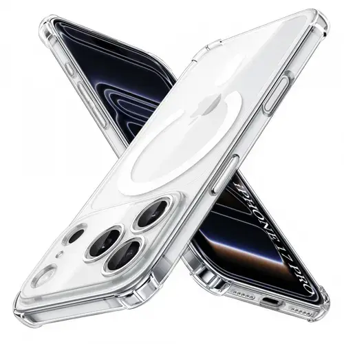 Husa MagSafe pentru Apple iPhone 17 Pro, Techsuit, Shockproof, Transparenta