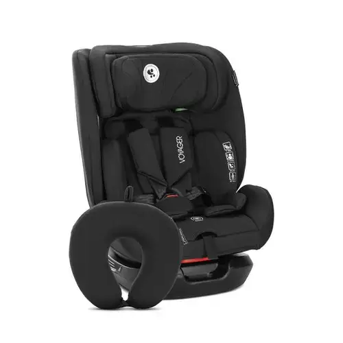 Scaun auto pentru copii Lorelli Voyager, i-Size, inclusa pernuta de calatorie, 0 luni-12 ani, 40-150 cm, Negru