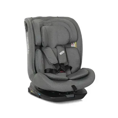 Scaun auto pentru copii Lorelli Rodeo, i-Size, Isofix, rotativ, 0 luni-12 ani, 40-150 cm, Gri