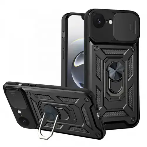 Husa pentru Apple iPhone 16e, Techsuit, CamShield, Neagra