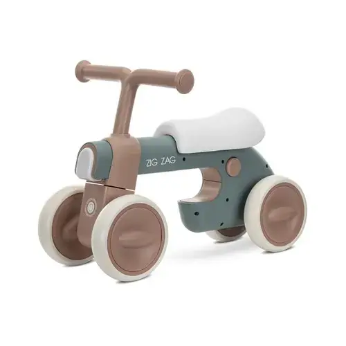 Bicicleta de echilibru Lorelli Zig Zag, 12-36 luni, scaun reglabil 2 pozitii, lumini si muzica, Bej