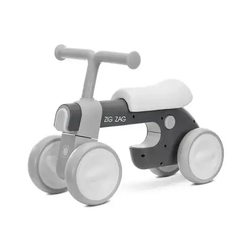Bicicleta de echilibru Lorelli Zig Zag, 12-36 luni, scaun reglabil 2 pozitii, lumini si muzica, Gri