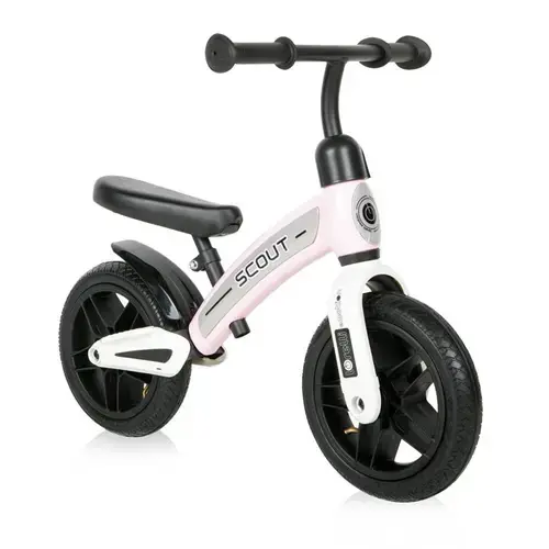 Bicicleta de echilibru Lorelli Scout Air, roti cu camera si cauciuc, de la 2 ani pana la 4 ani, sa reglabila, Roz