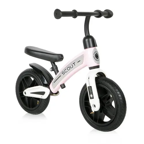 Bicicleta de echilibru Lorelli Scout Air, roti cu camera si cauciuc, de la 2 ani pana la 4 ani, sa reglabila, Roz