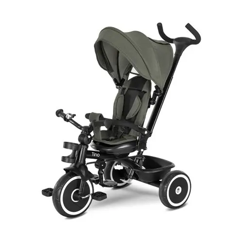 Tricicleta pentru copii Lorelli Tino, sezut rotativ 360 grade, scaun rabatabil, control parental, Verde