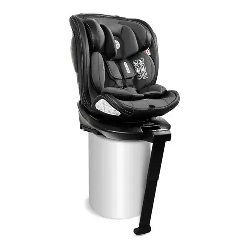 Scaun auto pentru copii Lorelli Estate, i-Size, Isofix, baza rotativa, picior de sprijin, 0 Luni-12 Ani, 40-150 cm, Gri