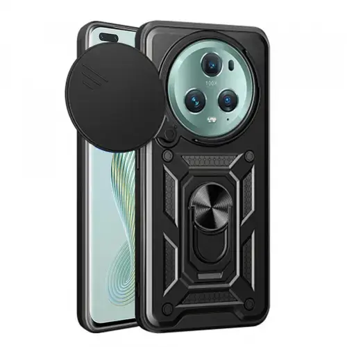 Husa pentru Honor Magic5 Pro, Techsuit, CamShield, Neagra