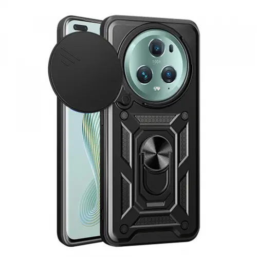 Husa pentru Honor Magic5 Pro, Techsuit, CamShield, Neagra