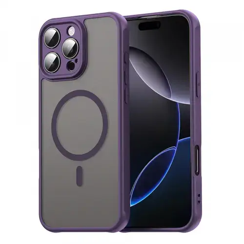 Husa MagSafe pentru Apple iPhone 16 Pro Max, Techsuit, HaloFrost II, Mov