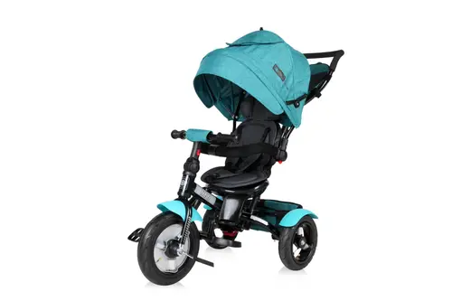 Tricicleta multifunctionala 4in1 Lorelli Neo Air, roti mari cu camera, Centura de siguranta cu prindere in 3 puncte, Verde