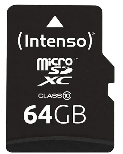 Card de memorie Intenso 3413490, microSDXC, 64GB, Clasa 10 + Adaptor SD