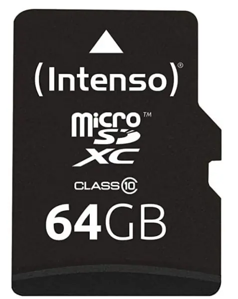 Card de memorie Intenso 3413490, microSDXC, 64GB, Clasa 10 + Adaptor SD