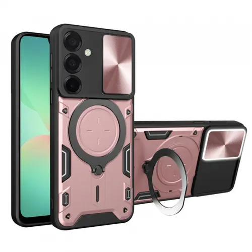 Husa pentru Samsung Galaxy A26 A266, Techsuit, CamGuard Pro, Roz Aurie