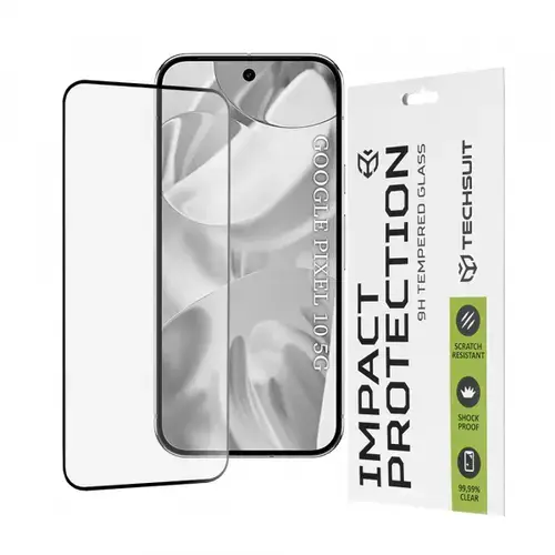 Folie de protectie Ecran Techsuit pentru Google Pixel 10, Sticla Securizata, Full Glue, 111D
